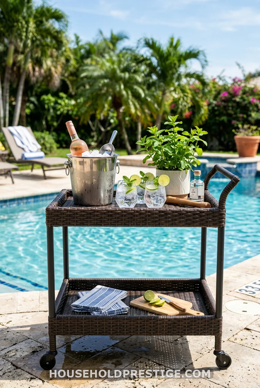 The Bar Cart That Functions Poolside