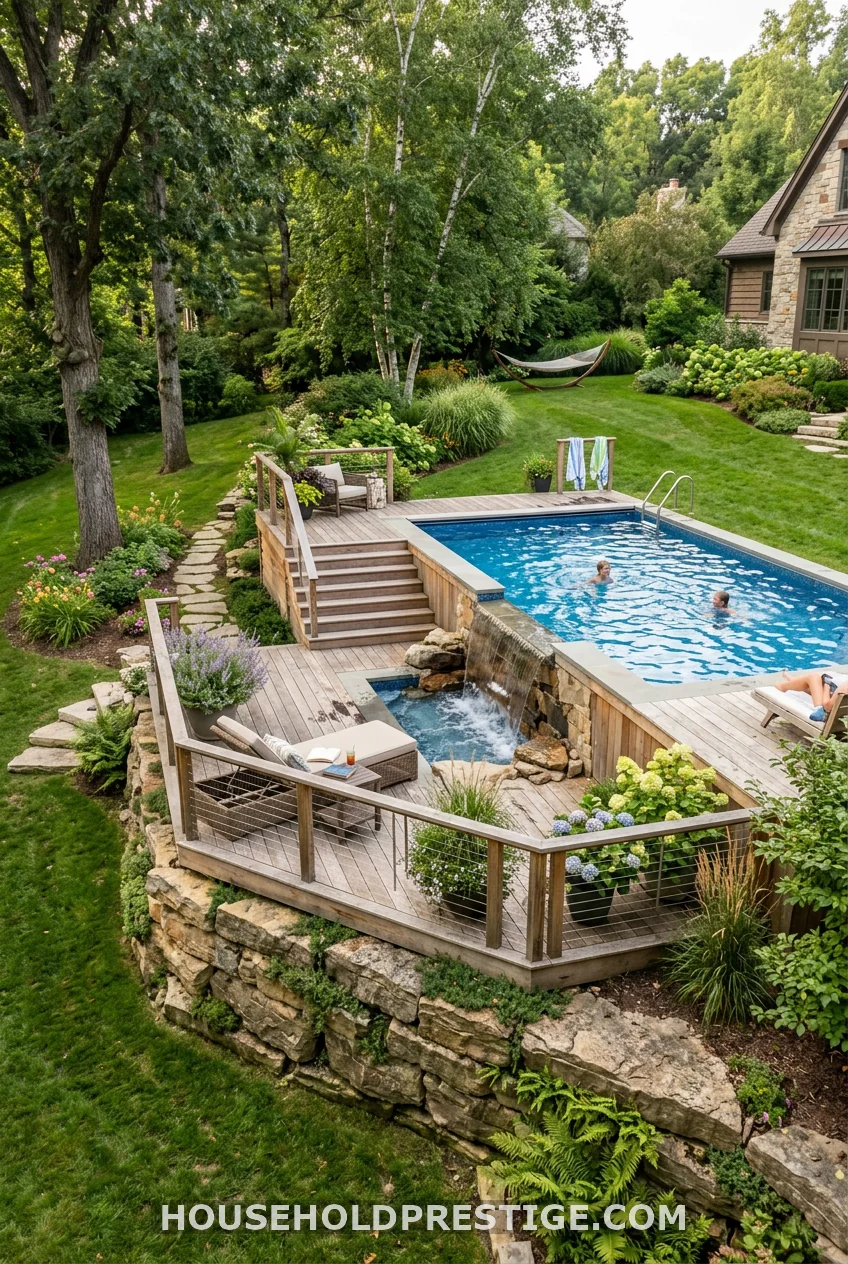 The Semi-Raised Pool for Sloped Yards