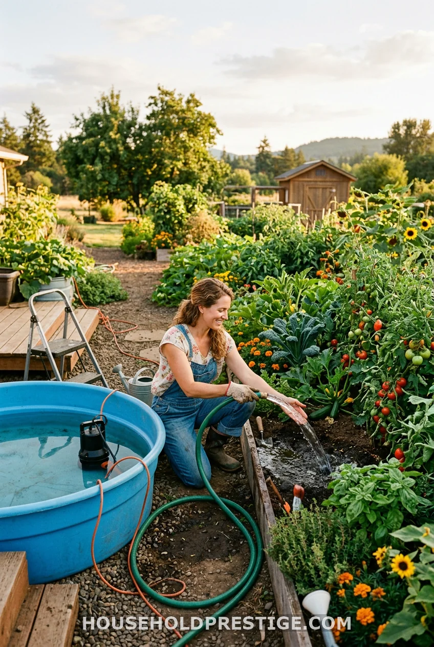 Before You Drain: Water Your Garden First