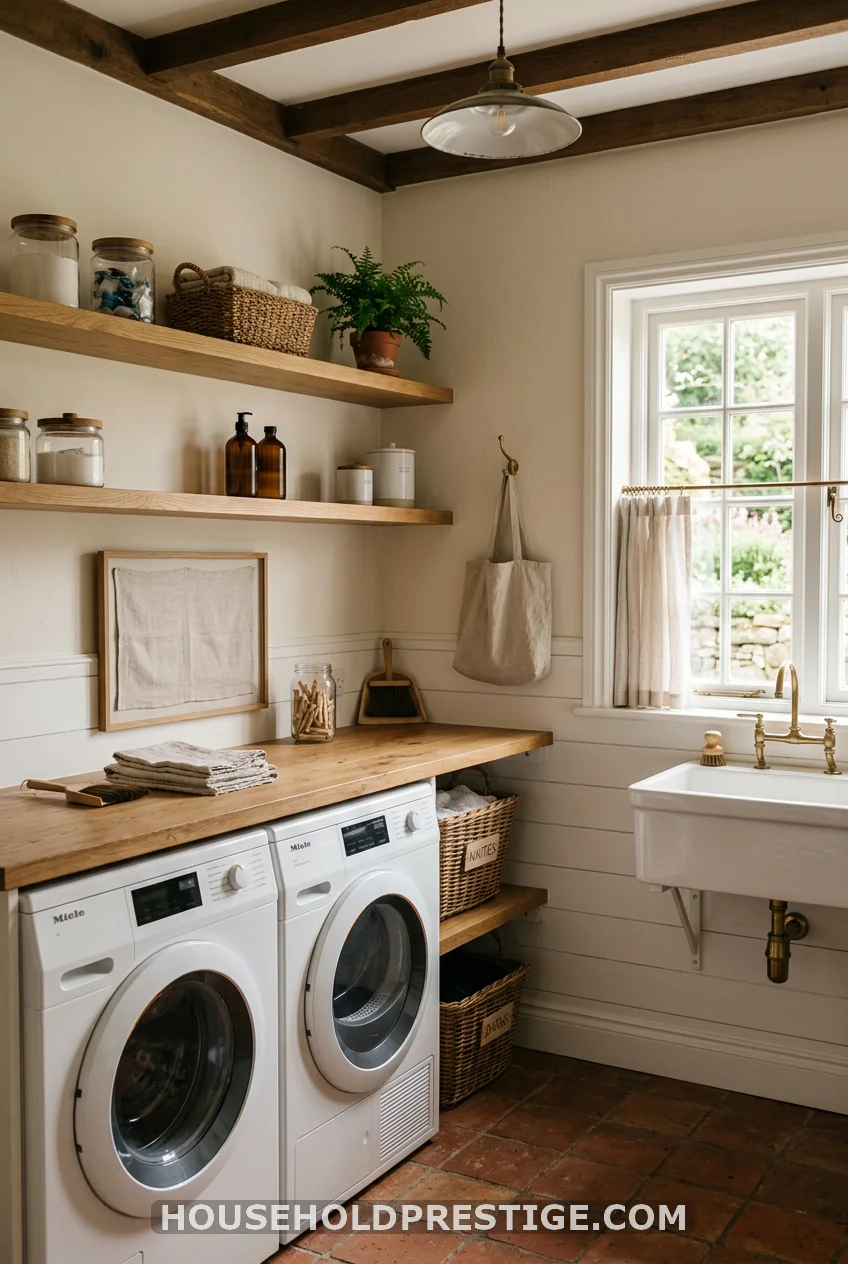 Warm Neutral Paint Colors for Farmhouse Laundry Rooms