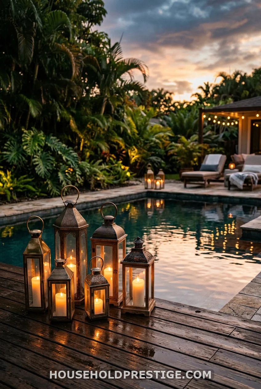 Mood Lighting: Candle Lanterns and Solar Stakes
