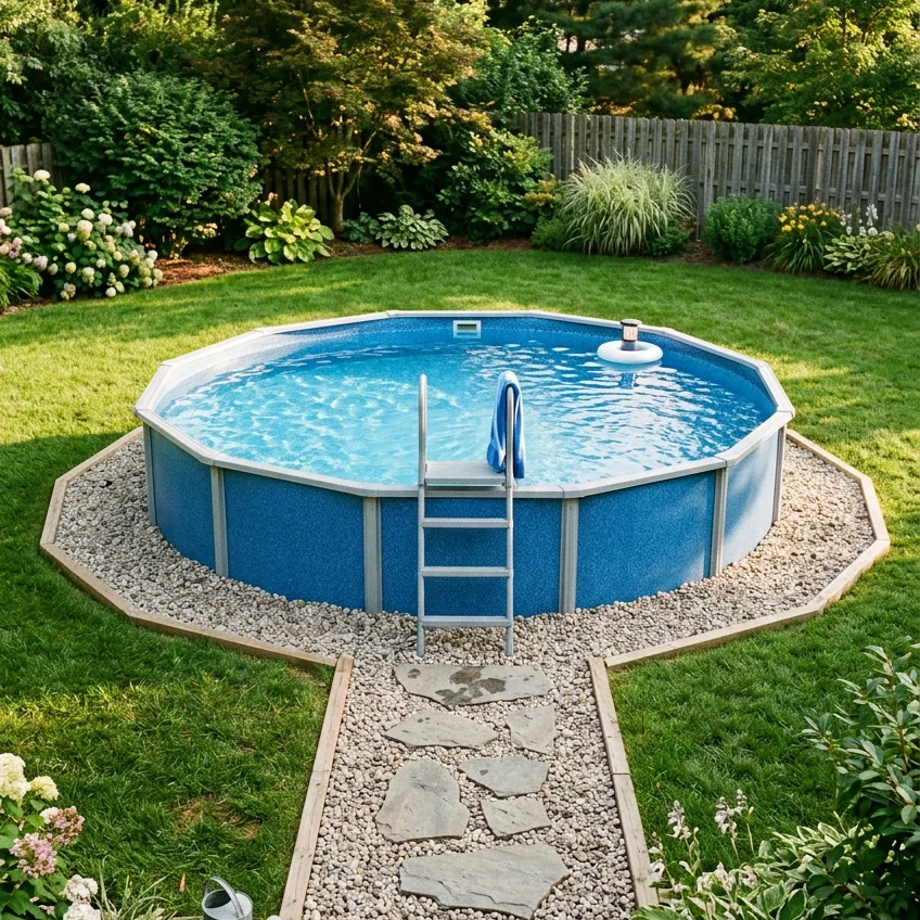 17 High-Impact Cheap Pool Deck Ideas for Above Ground Pools (Under $500)