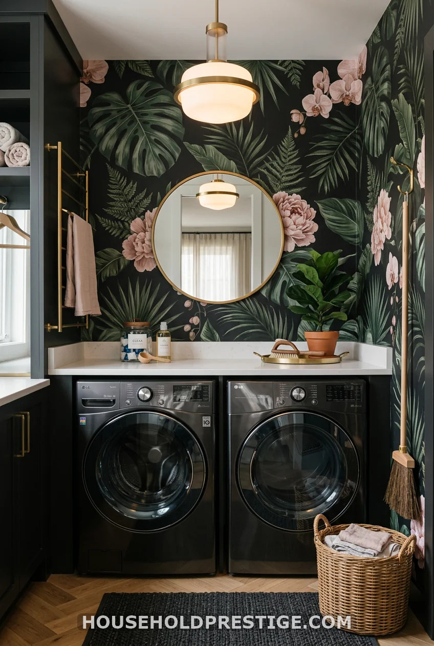 Moody Botanical Statement Wall