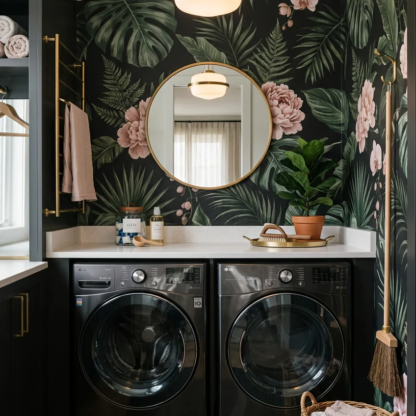 15 Mood-Boosting Laundry Room Wallpaper Ideas (Including Renter-Safe Picks)