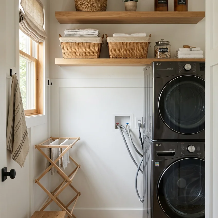17 Hardworking Narrow Laundry Room Ideas (With Real Measurements, Costs + Renter Hacks)