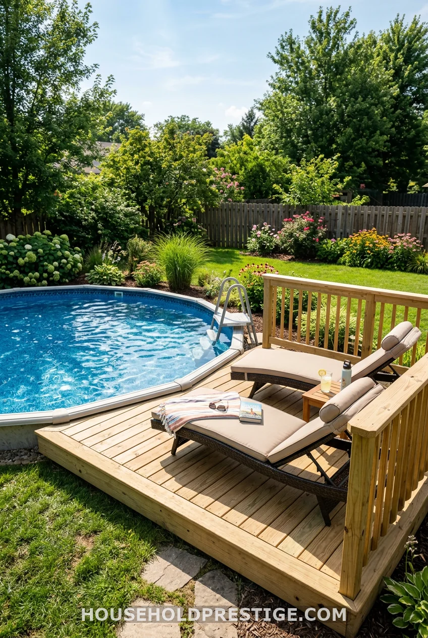 Pressure-Treated Partial Deck on One Side