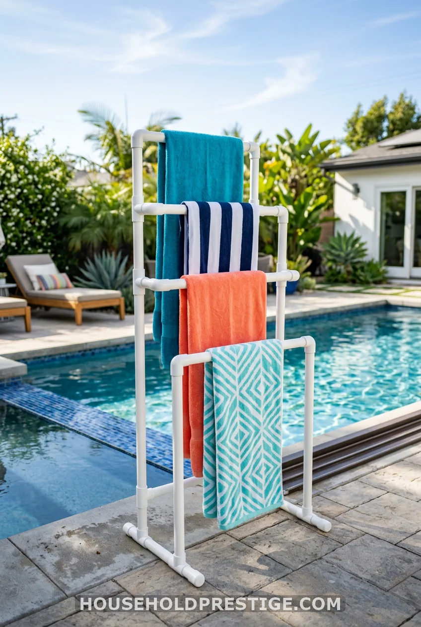 DIY PVC Pipe Towel Rack (The Weekend Project Worth Doing Once)