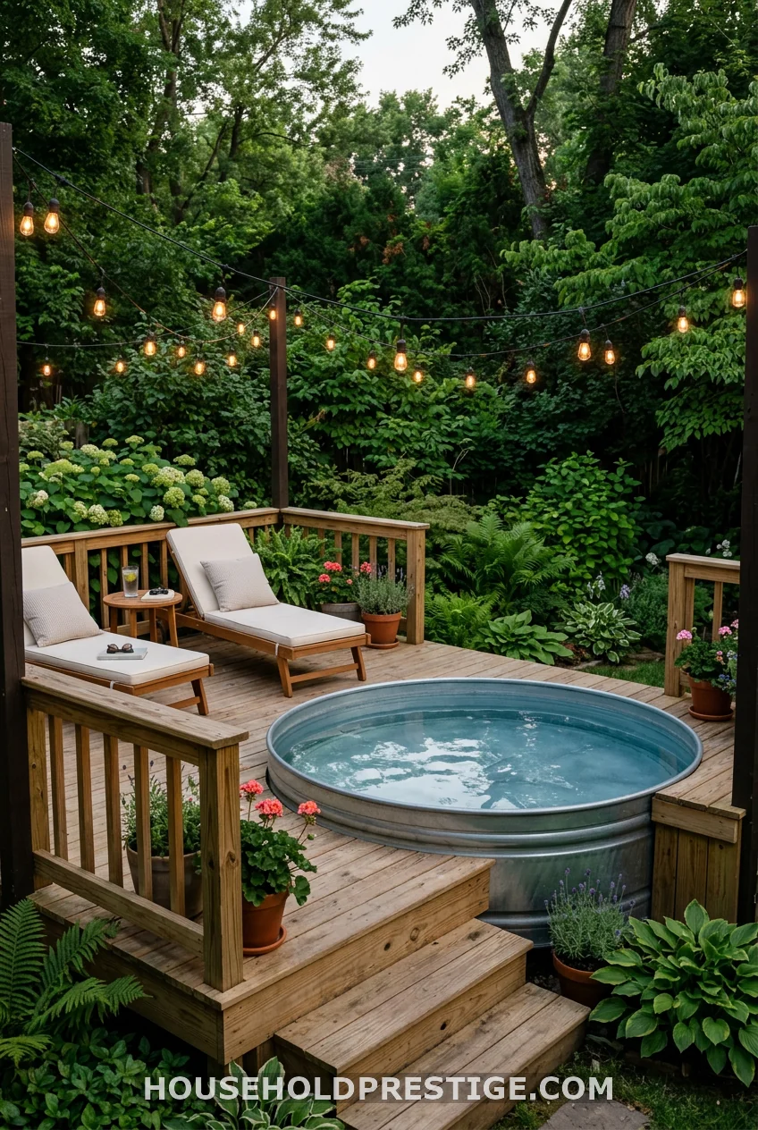 A Wooden Deck Turns a Trough Into a Destination