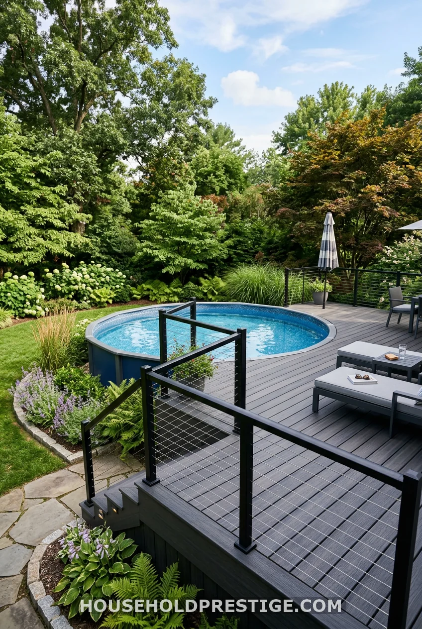 Composite Decking with Cable Railings