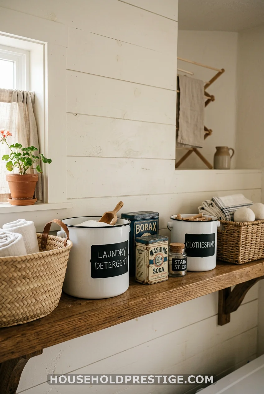 Woven Baskets and Vintage Tins