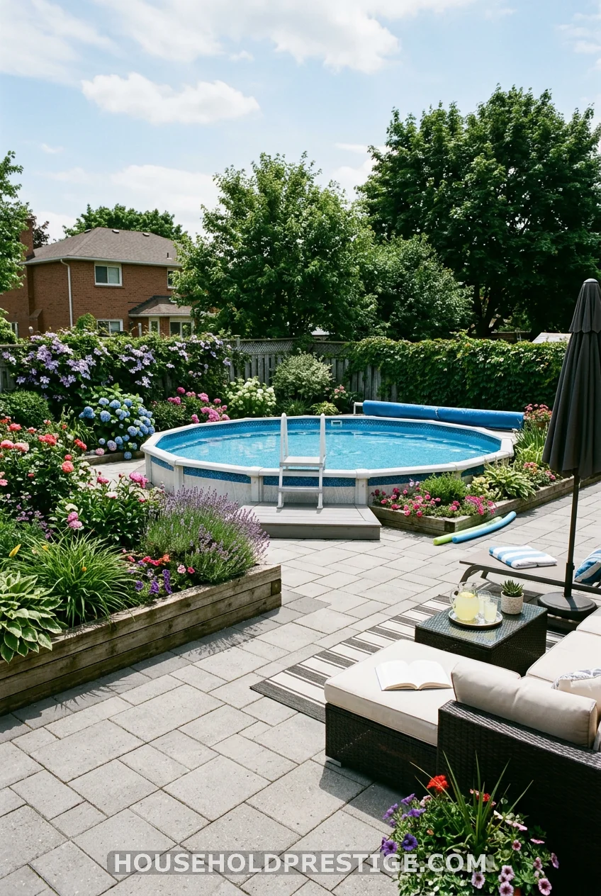 Concrete Pavers Patio Surround