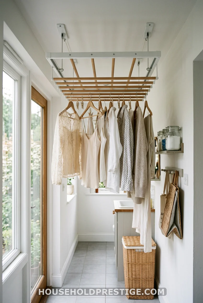 A Retractable Ceiling-Mounted Drying Rod