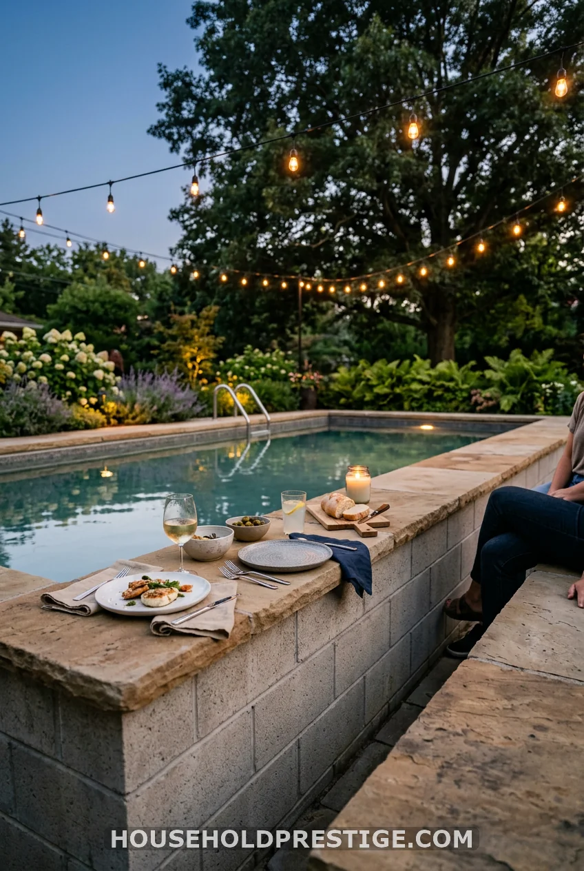 Retaining Wall as Built-In Bench