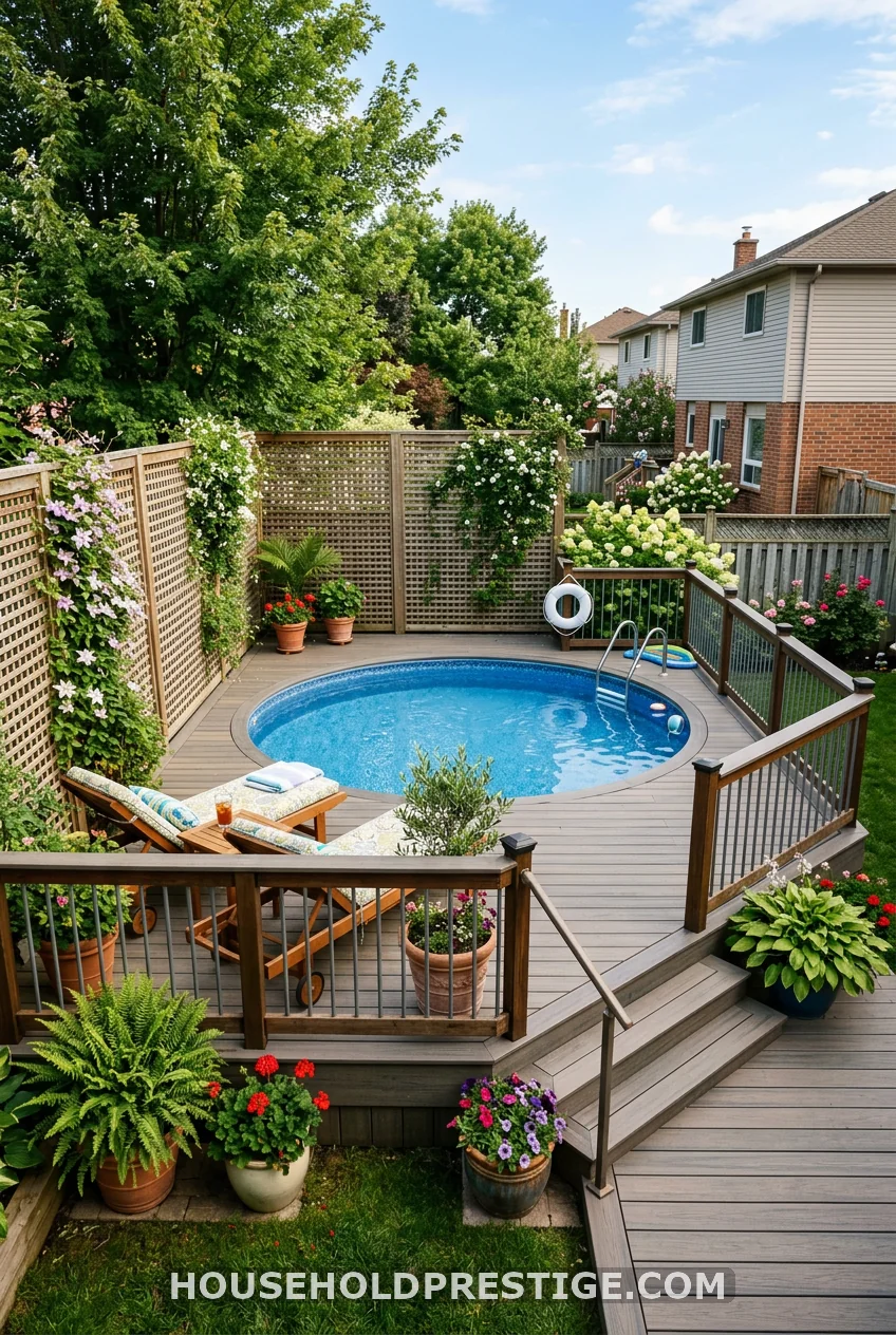 Above-Ground Pool with a Wraparound Deck