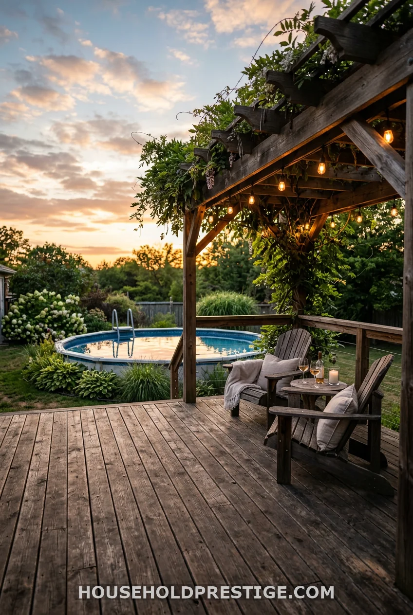 Resort-Style Deck with Pergola