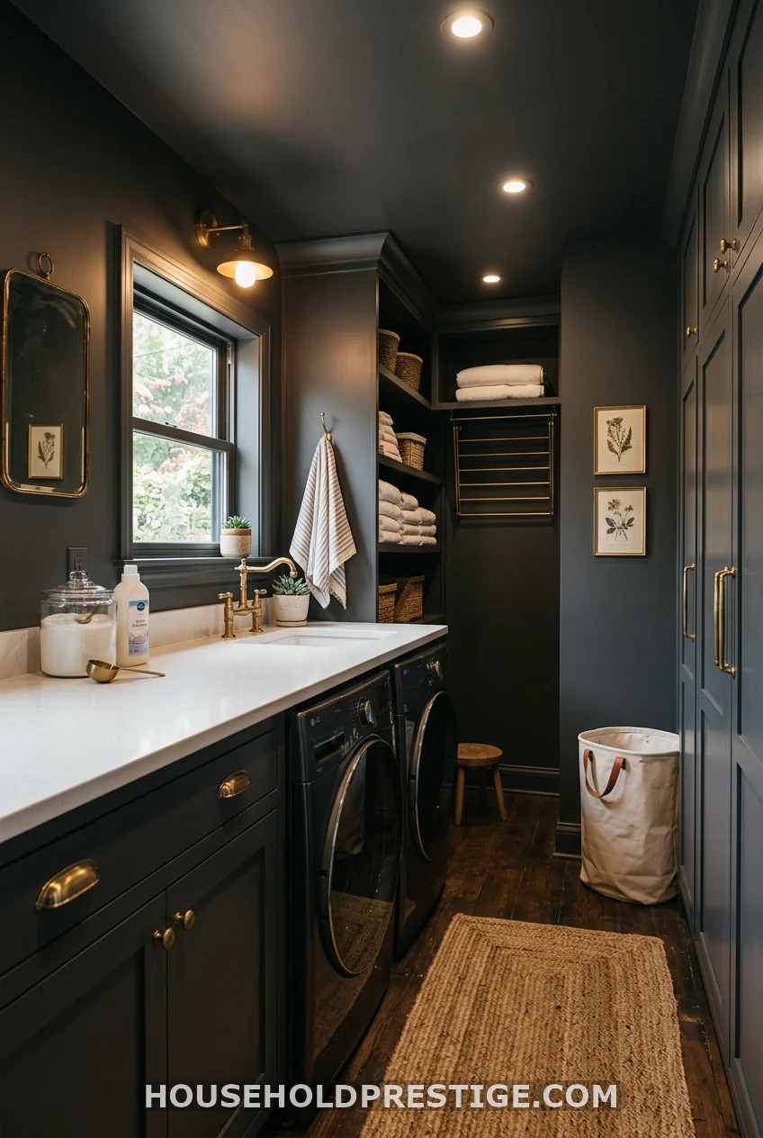 Charcoal Gray with Color Drenching