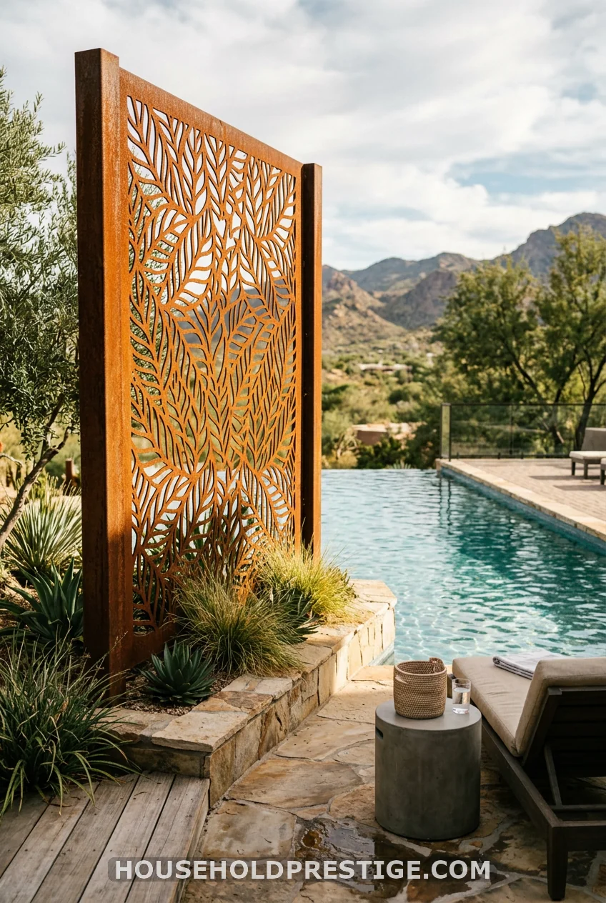 Corten Steel and Metal Privacy Screens