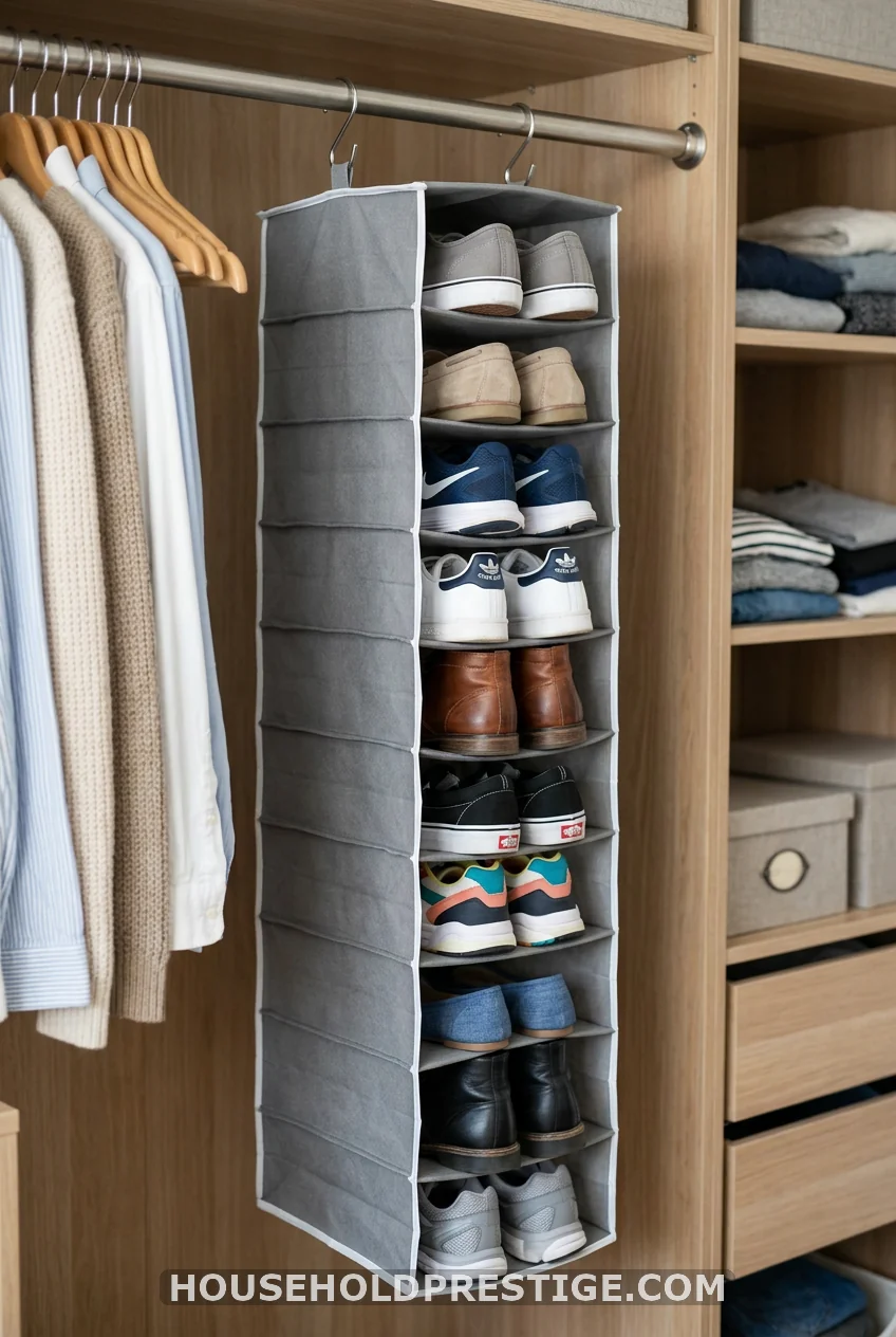 Mount a Vertical Shoe Organizer