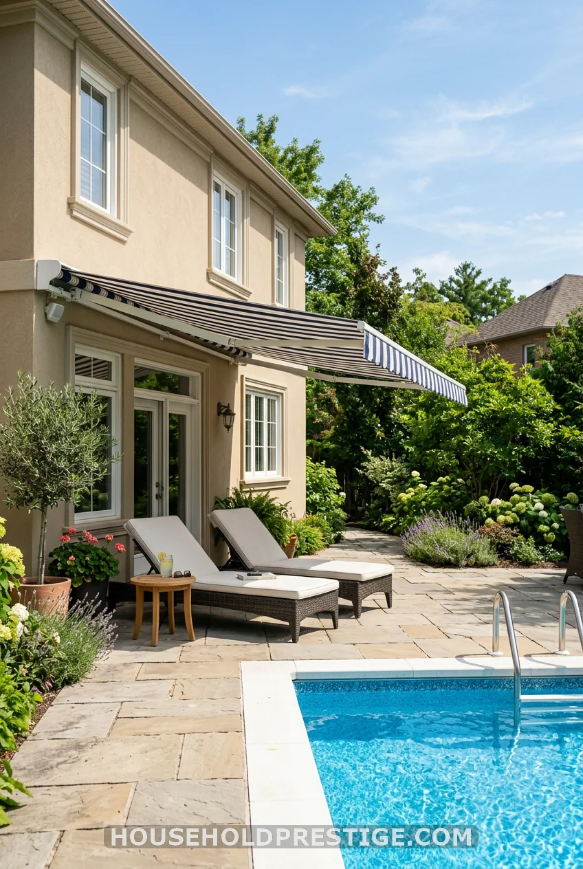 Retractable Awning Off the House
