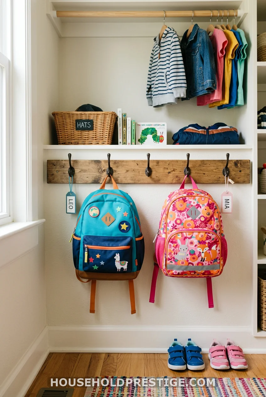 Mount a Hook Bar for Backpacks