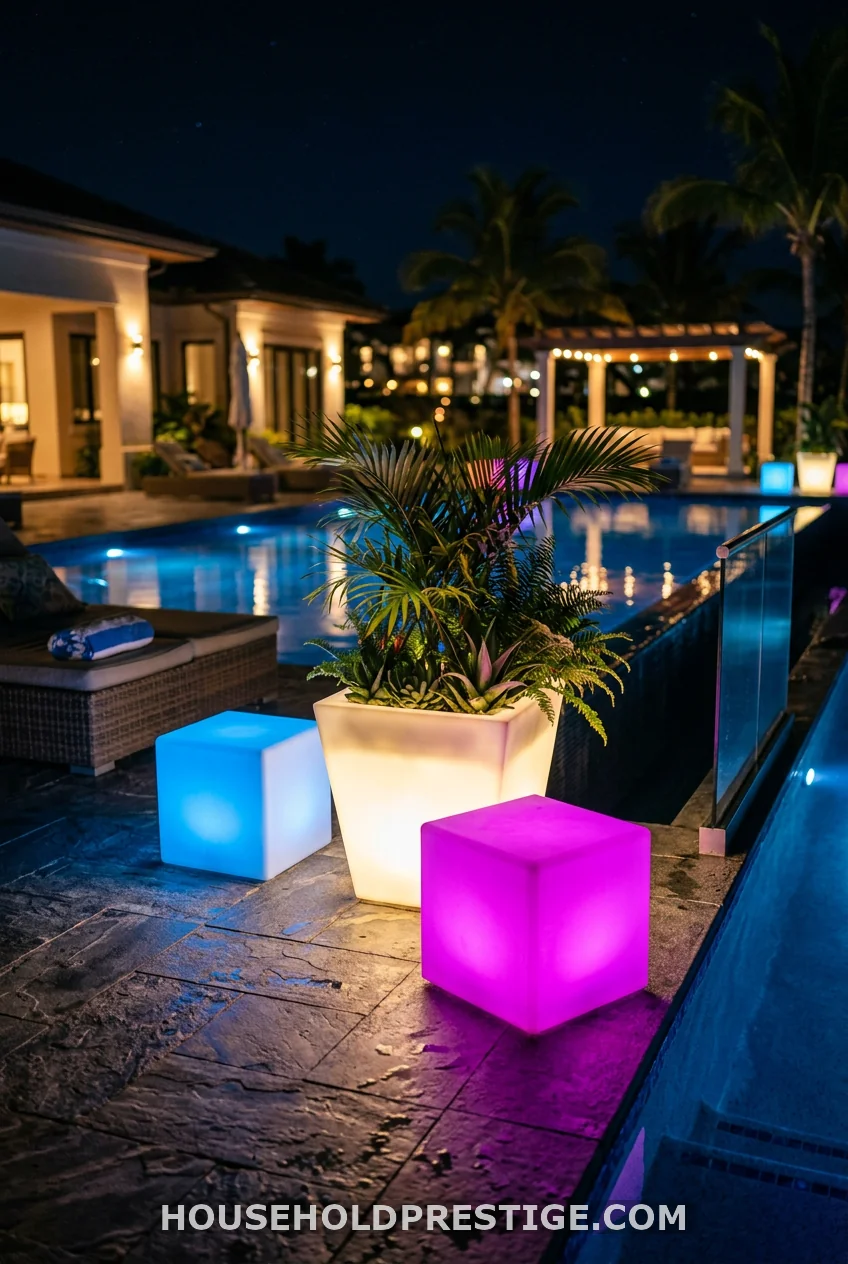 Glow Furniture and Lit Planters