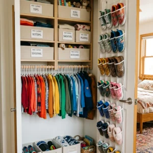 kids closet organization ideas featured image