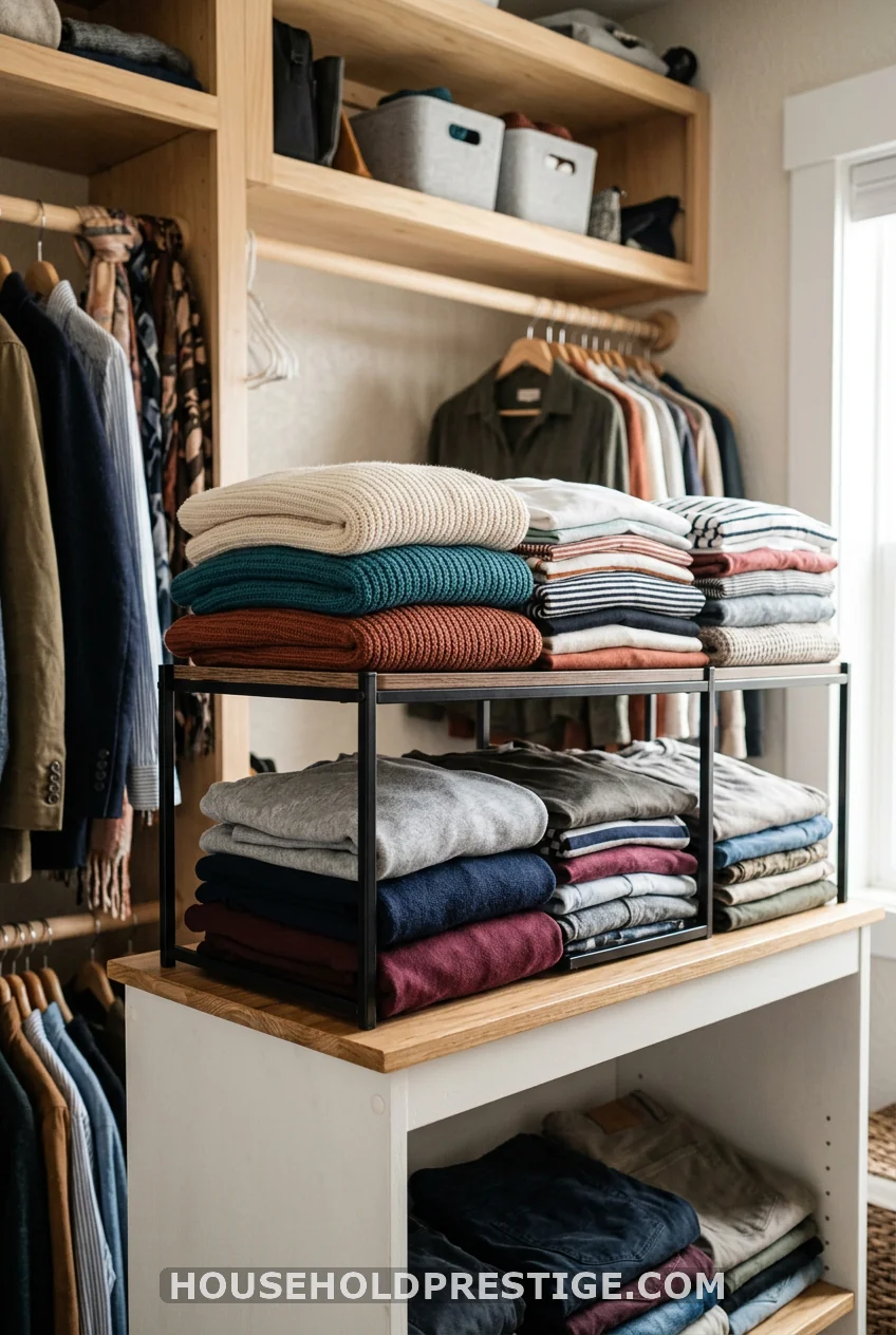 Use Tiered Shelf Risers