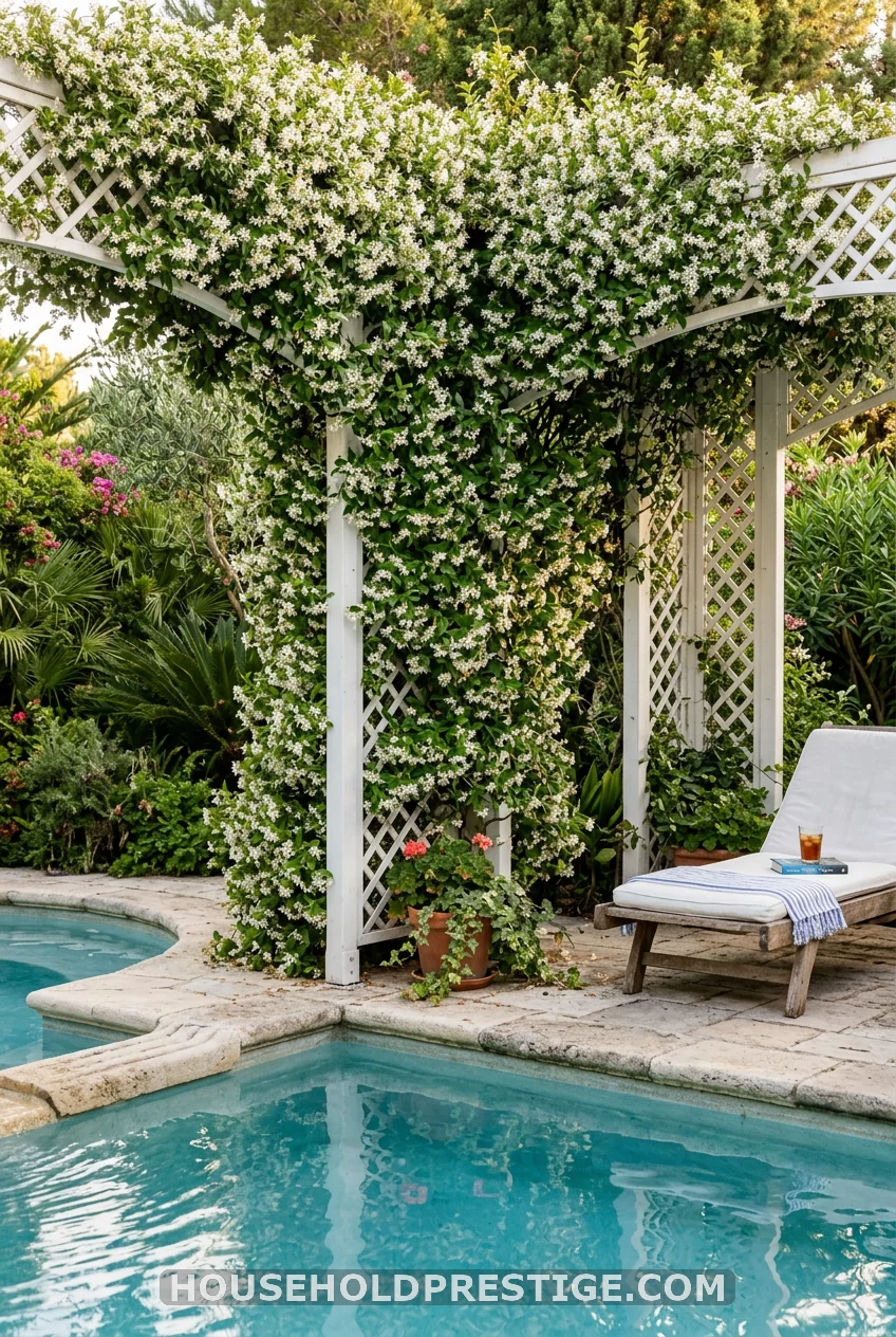 Lattice Panels With Climbing Vines