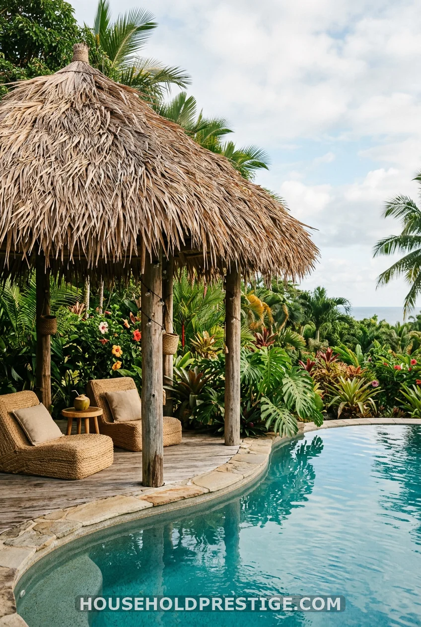 Bamboo or Palapa Tiki Roof