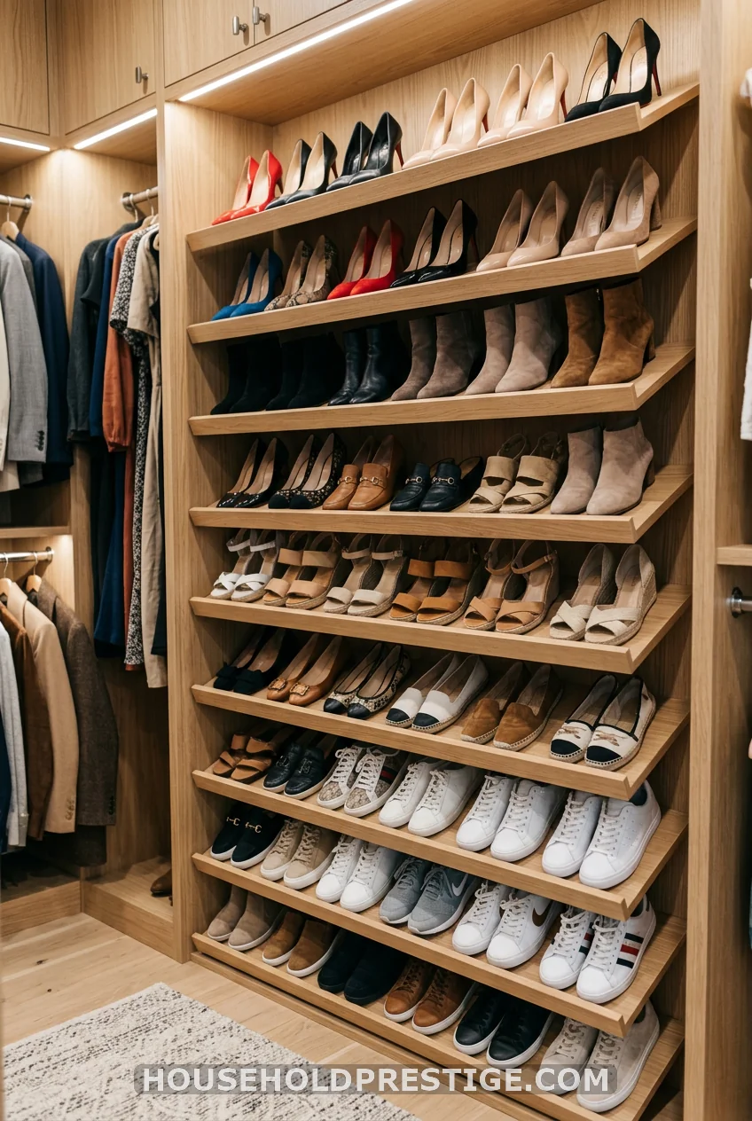Angle Your Shoe Shelves