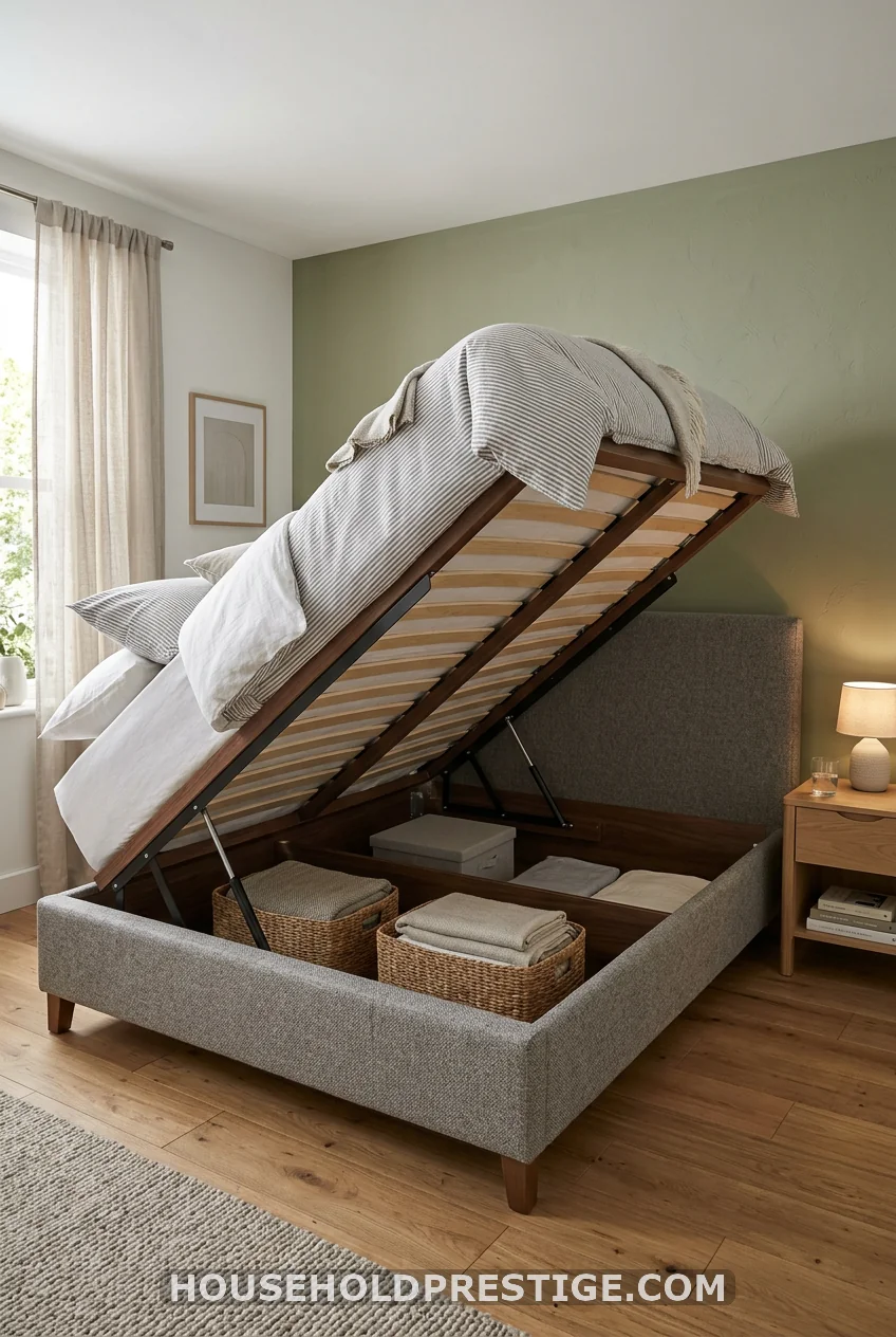 A Hydraulic Lift Storage Bed