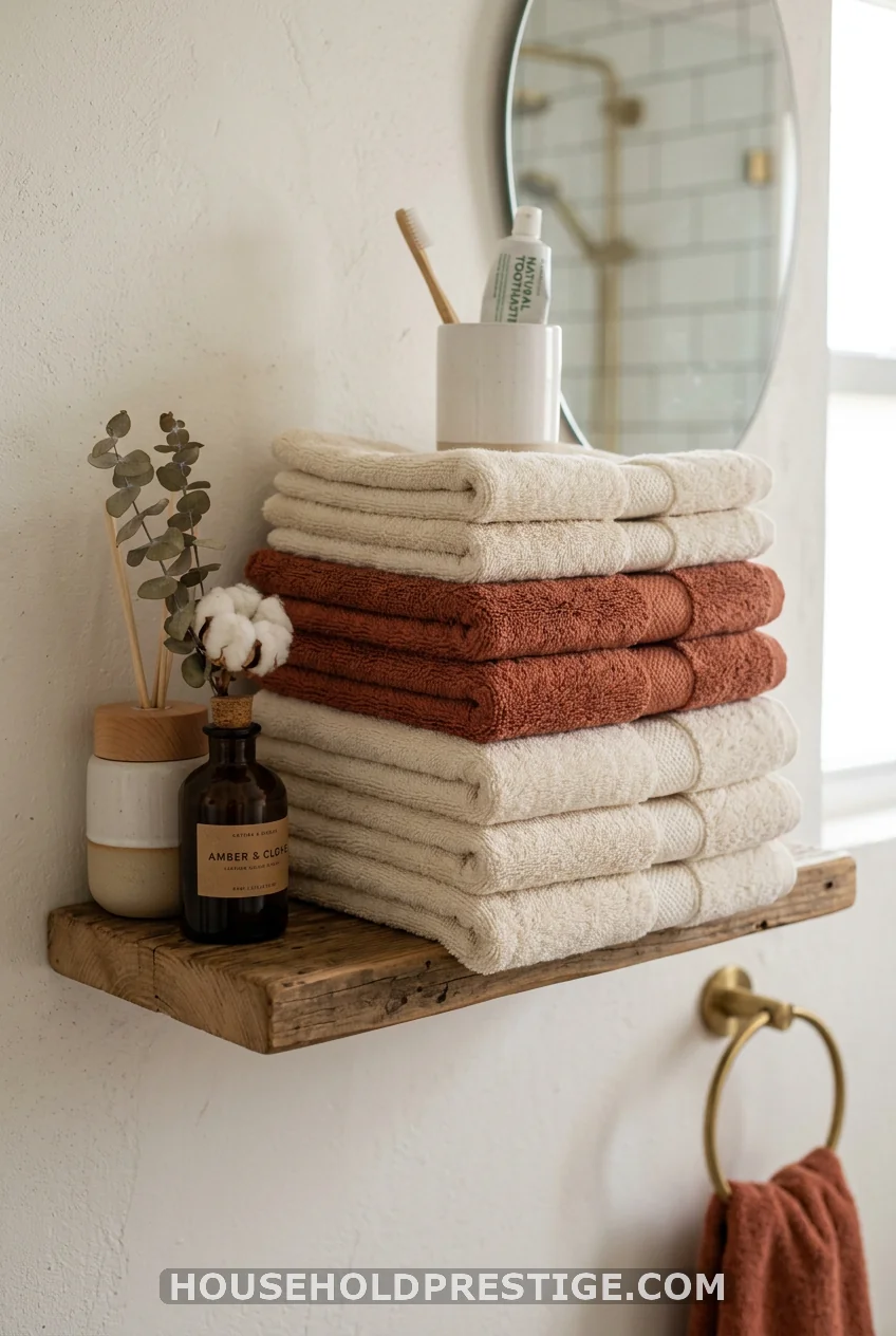 Add a Tiny Stack of Hand Towels in a Contrasting Color