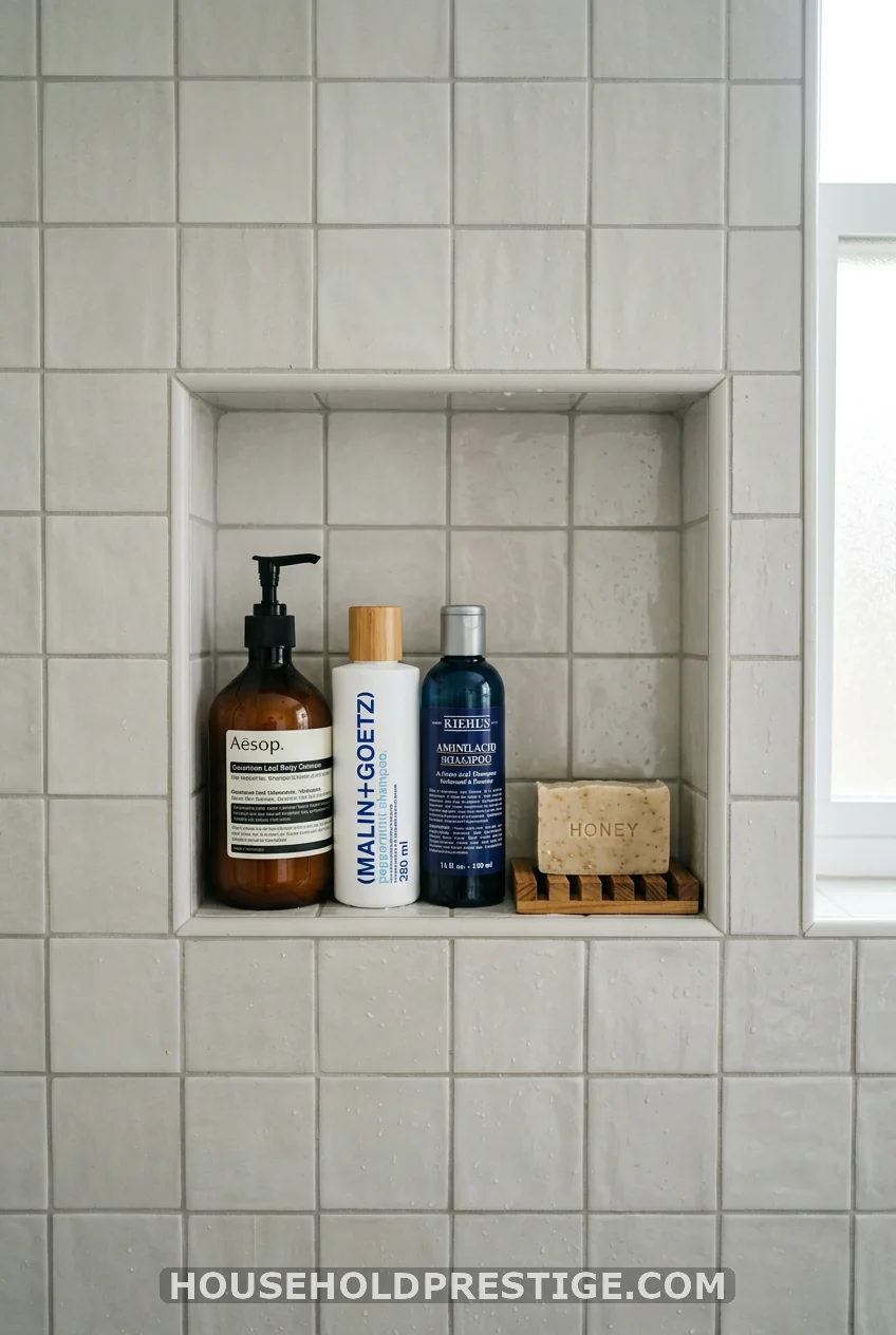 Build a Shelf Into the Shower Wall