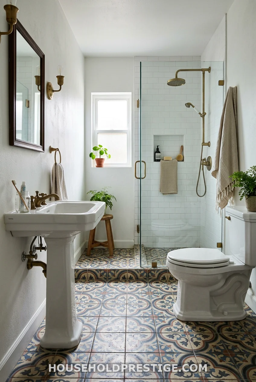 Try a Patterned Floor Instead of Patterned Walls