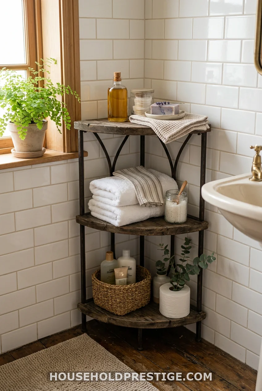 Freestanding Corner Shelf for Awkward Space