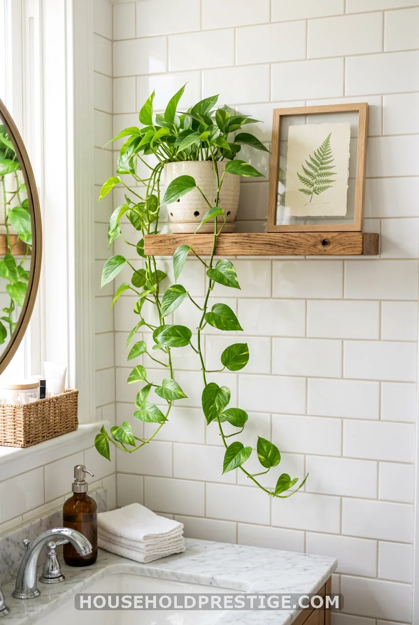 Combine Live Plants With Wall Art