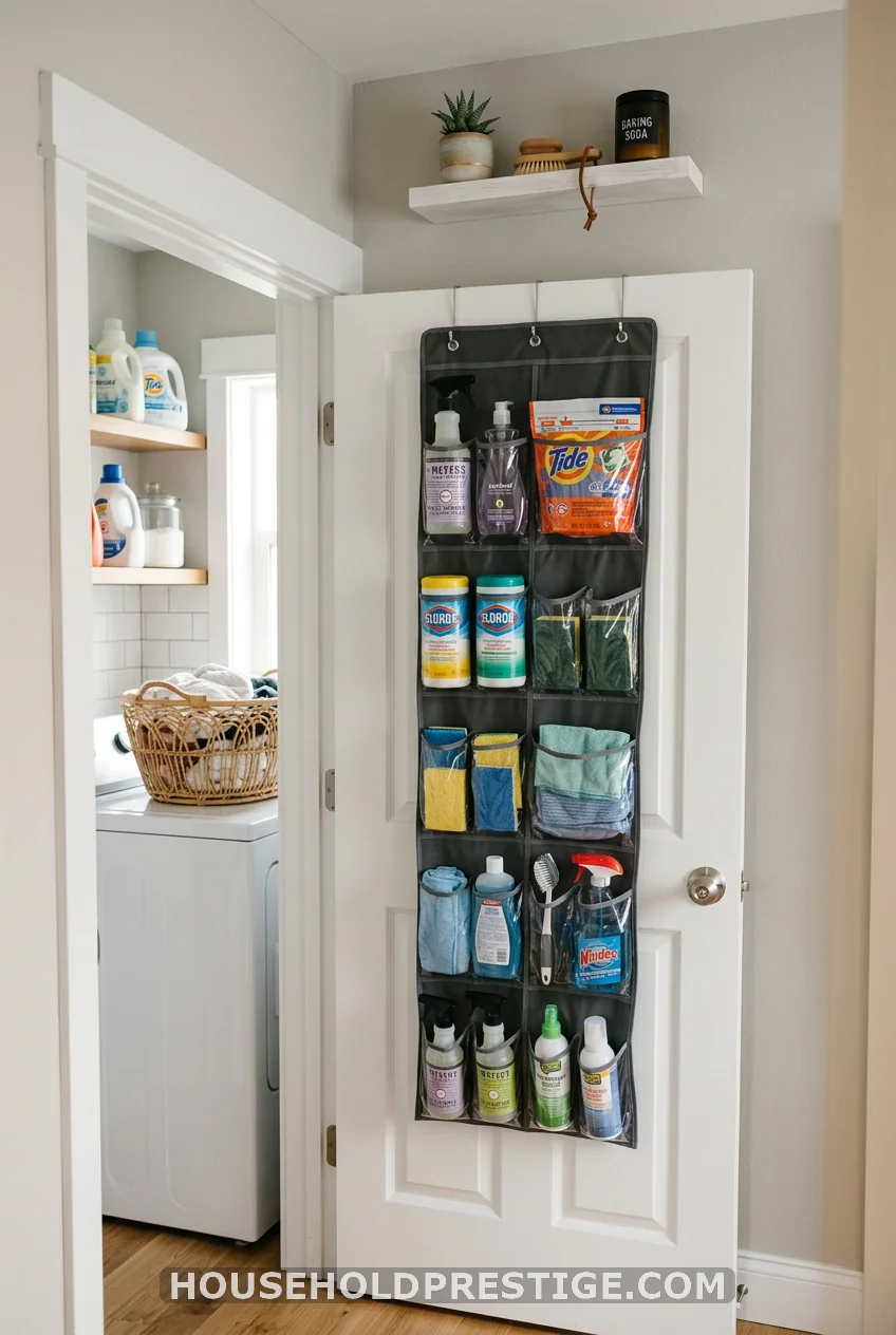 Combine a Shelf With Over-the-Door Storage