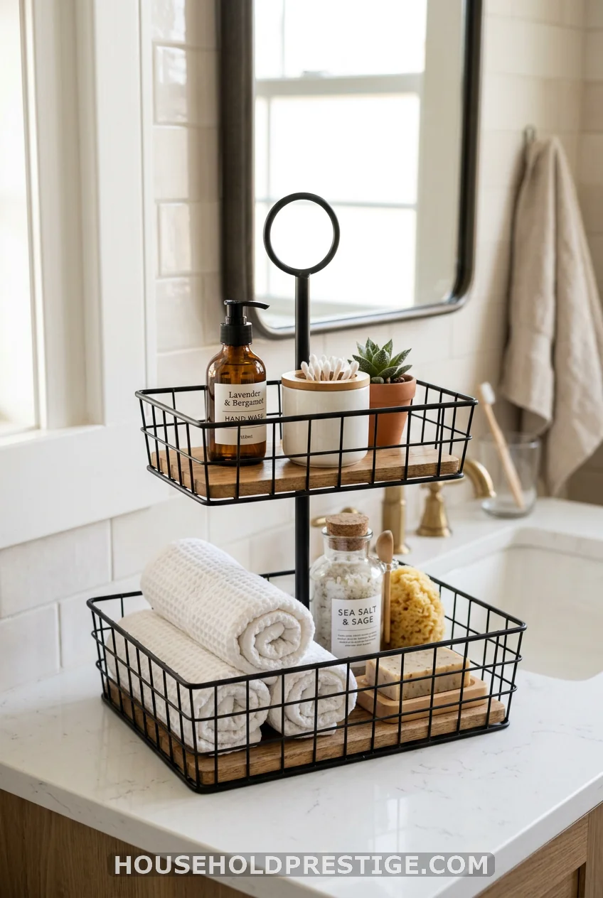 Stack a two-tiered tray for height