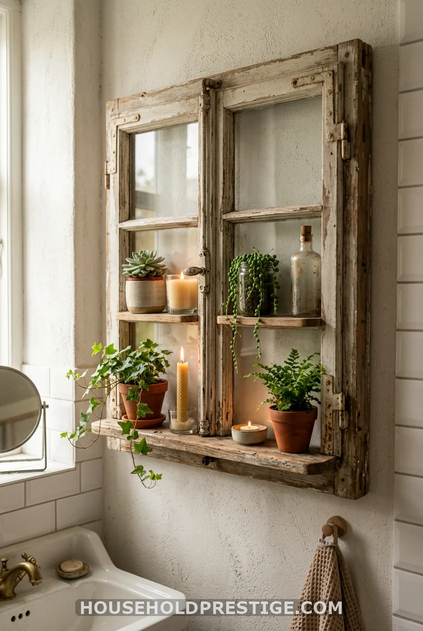 Turn a Window Frame Into a Display Shelf
