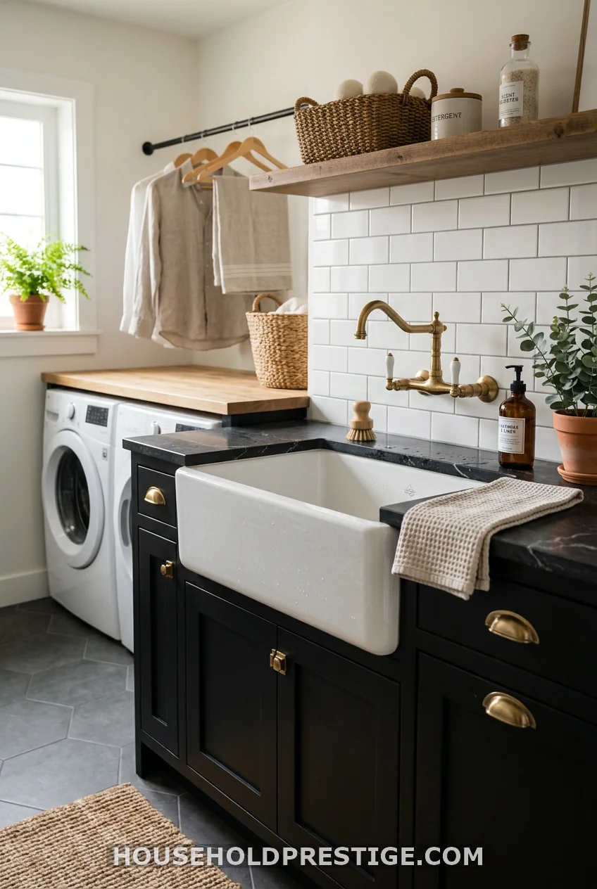 A Farmhouse Sink in Monochrome