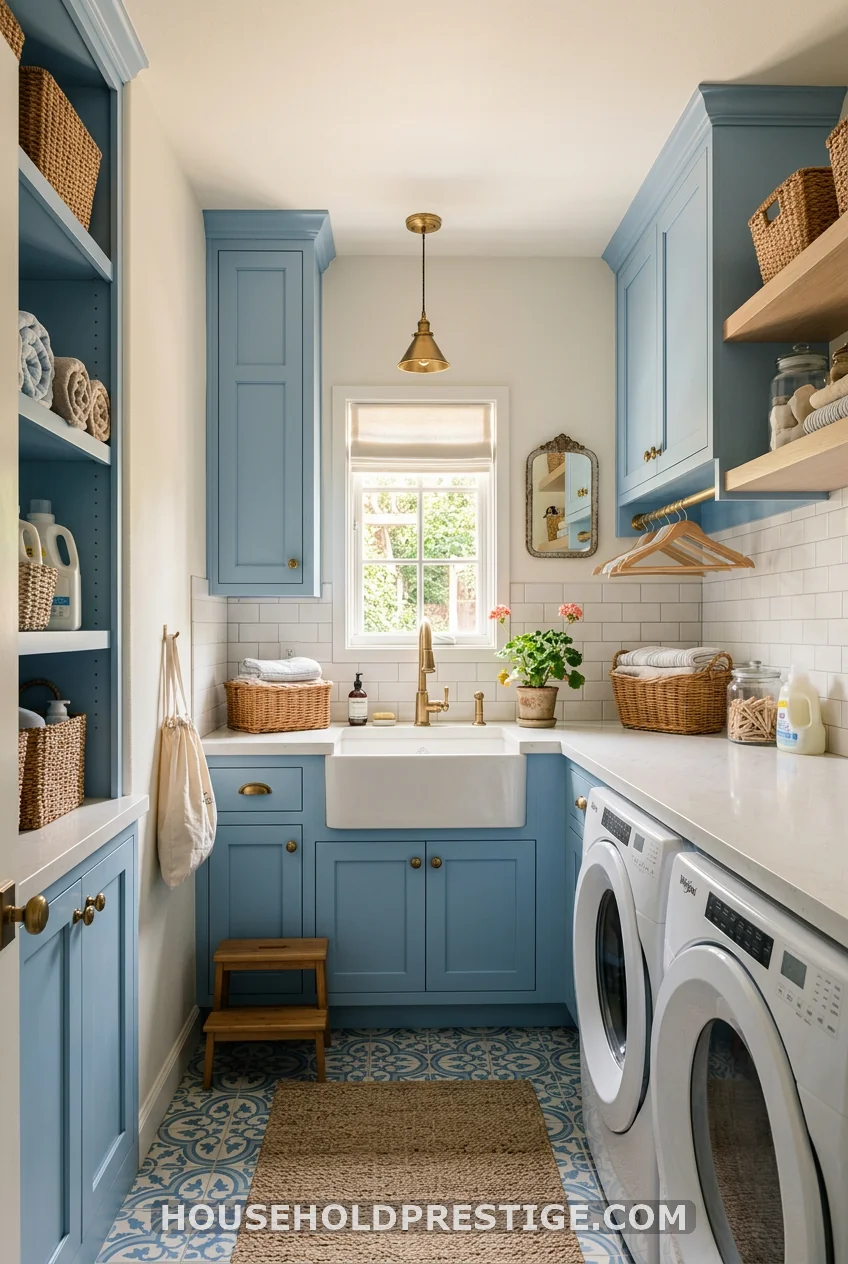 blue laundry room ideas image 1