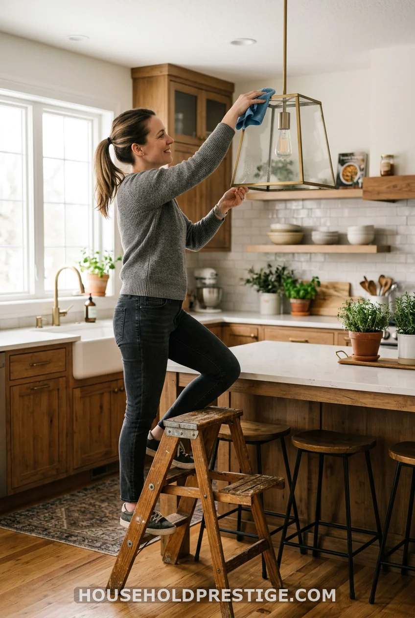 Zone 2: Ceiling, Light Fixtures, and Cabinet Tops