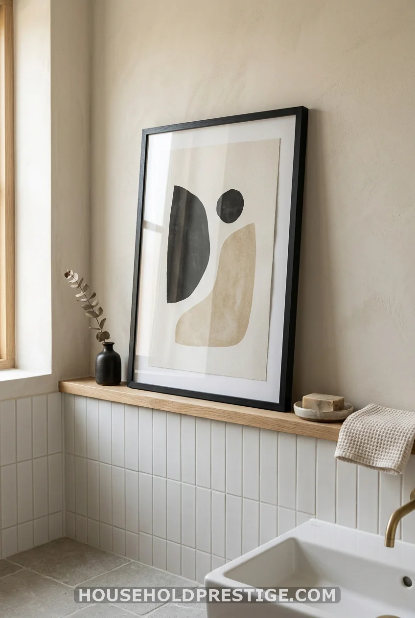 Lean a Single Framed Print on a Shelf