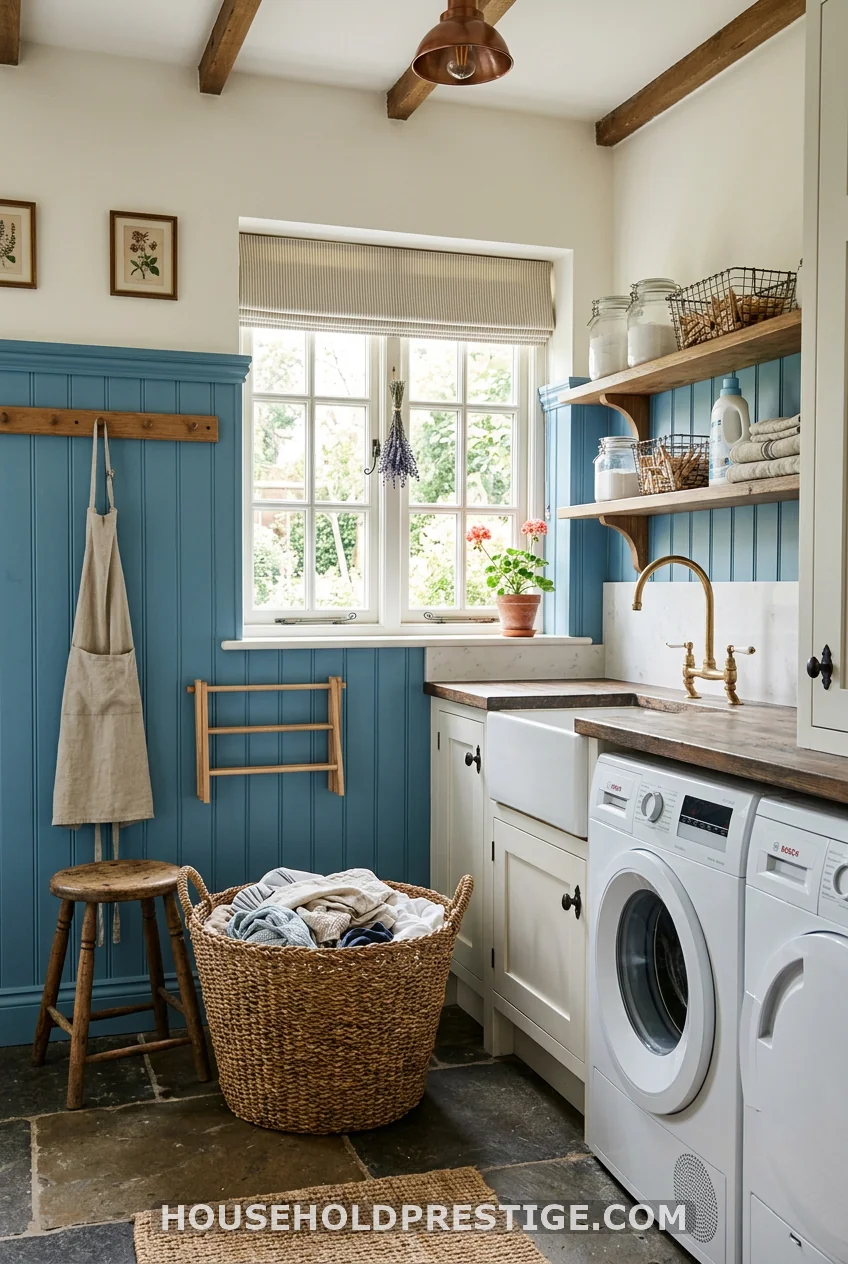 Blue Beadboard for Cottage Charm