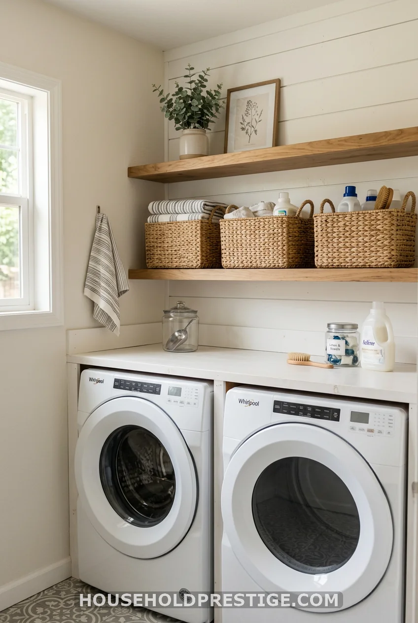 Open Shelving Plus Woven Bins