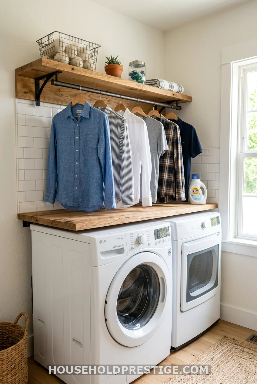 Add a Hanging Rod Under the Shelf
