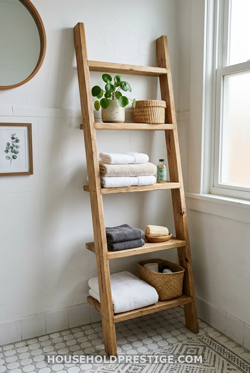 Add a Ladder Shelf for Renters