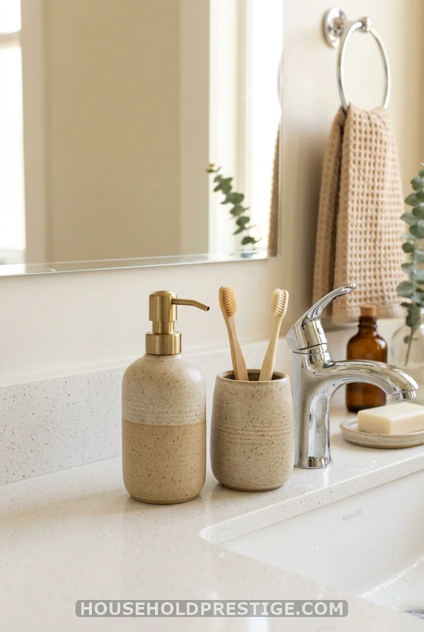 Match your soap dispenser and toothbrush holder