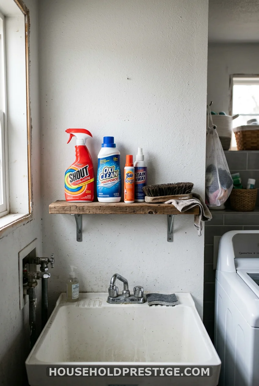 Add a Small Shelf Above the Utility Sink
