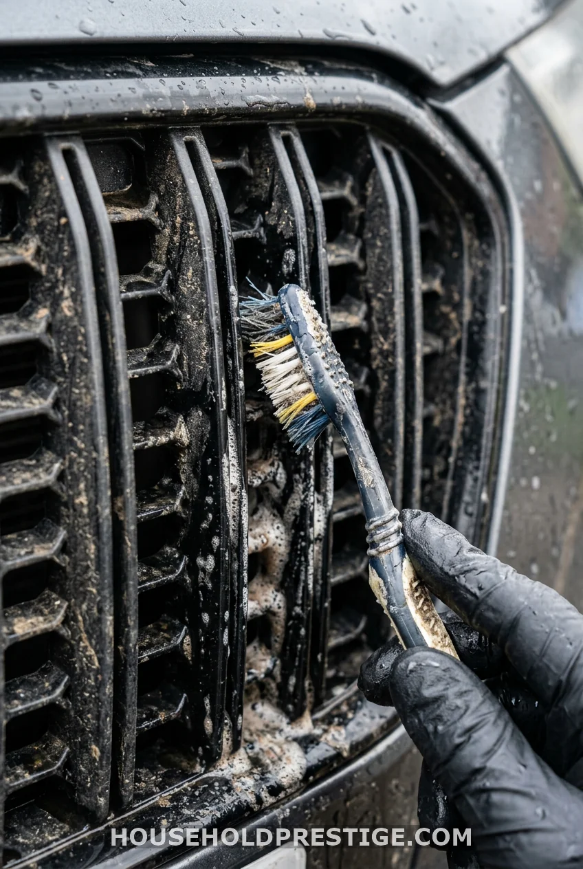 Scrub Grille Vents With an Old Toothbrush